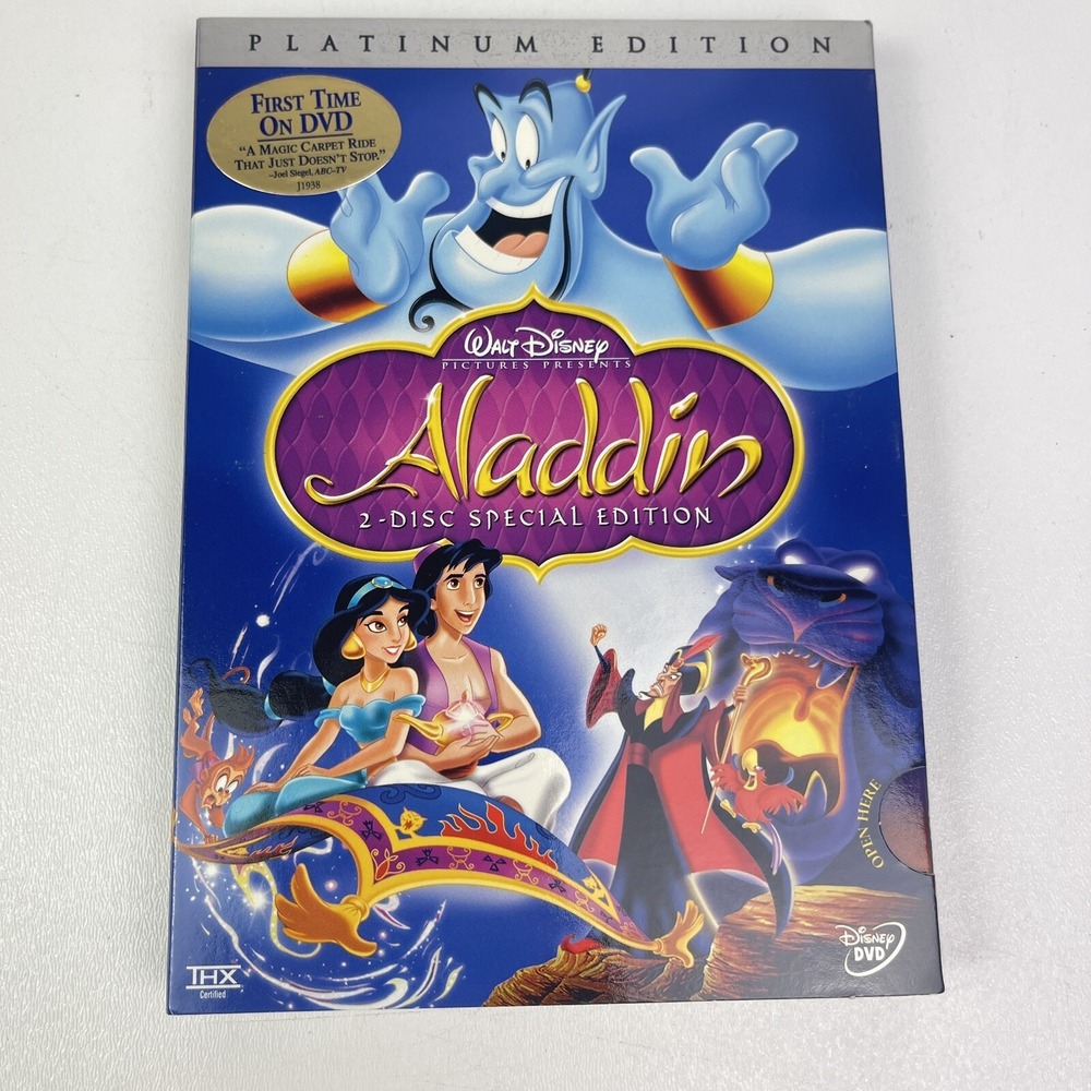 Aladdin Platinum Edition 2 disc DVD Special Disney Jazmine